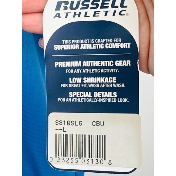 Russell Athletic Team Issue Carolina Blue Polo Mens Large "Dales Sporting Goods" - Picture 8 of 12